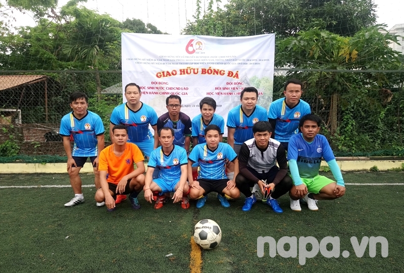 Lao Student Team before the match