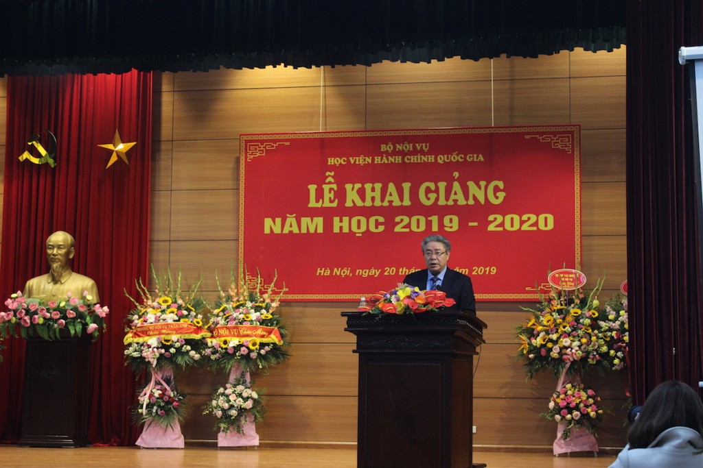 Dr Dang Xuan Hoan – NAPA President announcing the opening ceremony of the academic year 2019 – 2020