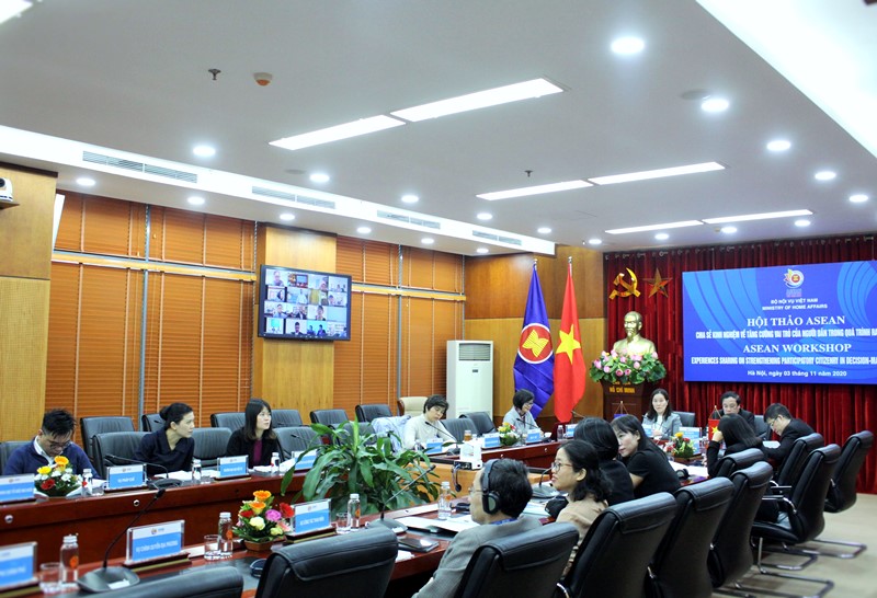 Online ASEAN workshop at Ministry of Home Affairs, Vietnam 