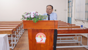 Dr. Ha Quang Thanh, Director General, NAPA Branch Campus in Ho Chi Minh city speaking at the ceremony
The opening ceremony took place in an exciting atmosphere and the first lecture was started afterwards as planned.