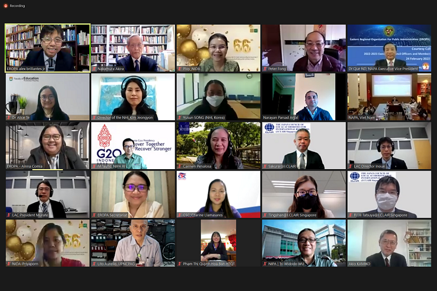 Participants attending the virtual meeting. 