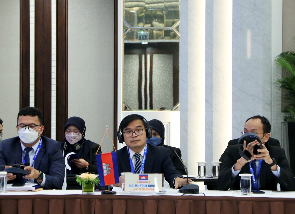 Representative of the Cambodia delegation speaking at the meeting