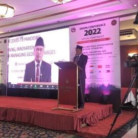 Mr. Shri Rajendra Prasad Shrestha, Minister of The Federal Affairs and General Administration of Nepal, delivered the opening speech.