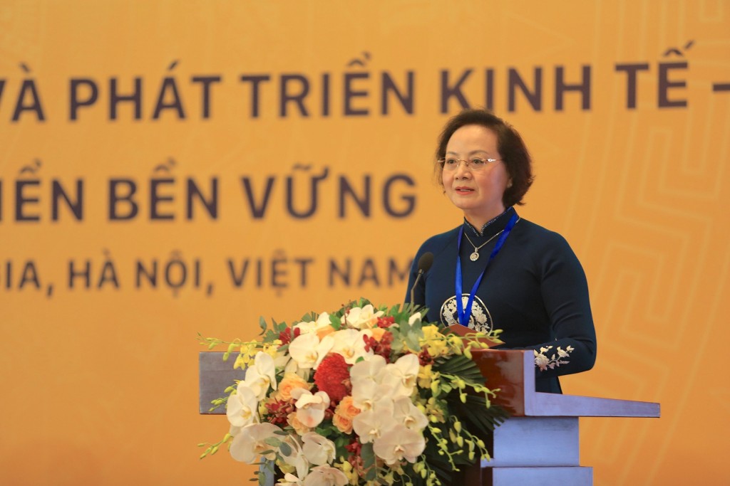 H.E. Pham Thi Thanh Tra, Minister of Home Affairs, delivering the opening remarks at the Conference.
