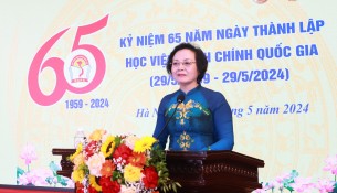 H.E. Pham Thi Thanh Tra, Minister of Home Affairs, at the celebration.
