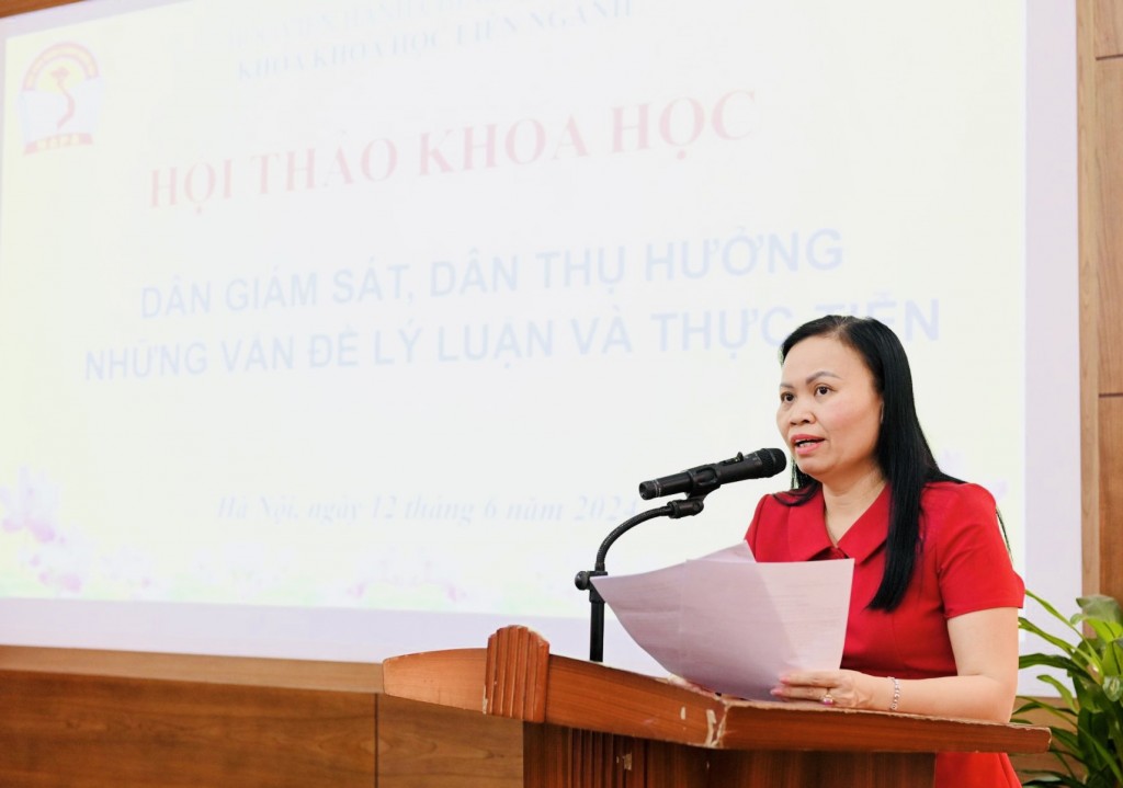 Assoc. Prof. Dr. Nguyen Thi Thu Ha, Dean of the Faculty of Interdisciplinary Sciences, NAPA.