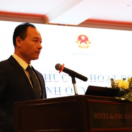 Mr. Nguyen Anh Duong, Deputy Director-General of the Department of Local Government, MoHA, with the presentation titled “Overview of Viet Nam’s Local Government System.”