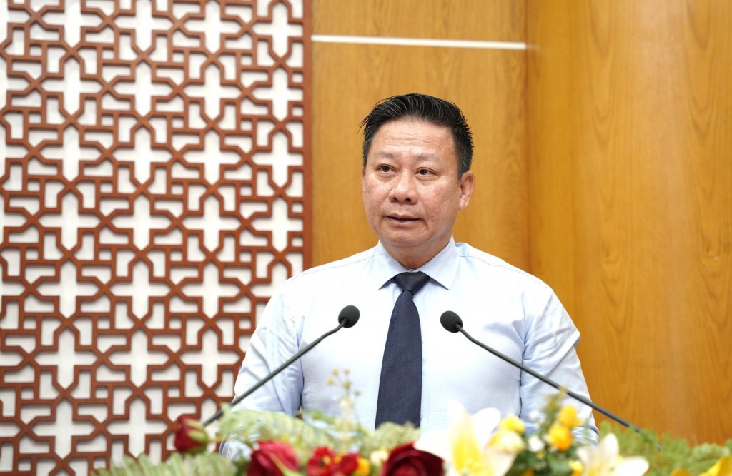 Mr. Nguyen Thanh Ngoc, Chairman of the People's Committee of Tay Ninh Province, at the opening ceremony.