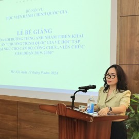 Ms. Chu Thi Huong Giang, Deputy Head of the Planning and General Affairs Division, Department of International Cooperation, representing the organizing committee of the course, presented the summary report of the training courses.