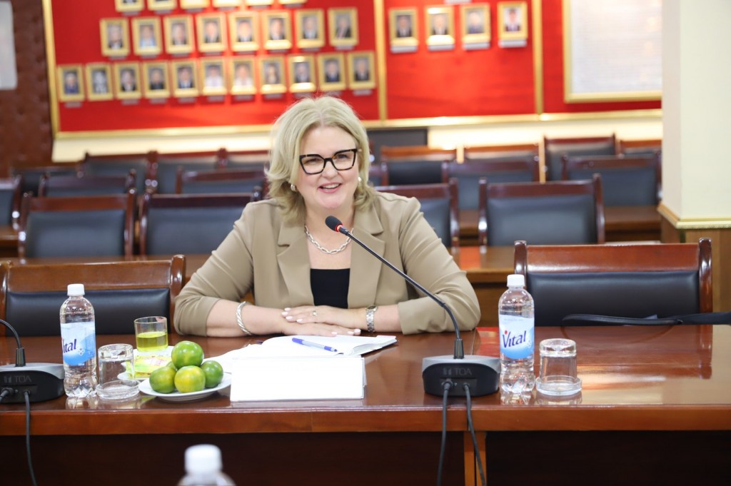 Ms. Karen Dalkie, Vice President for Development and Partnerships at CBIE, at the meeting.