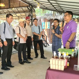 Participants visit the "Sufficiency Economy" Model at Bang Krachao Farm, Samut Prakan Province, Thailand.