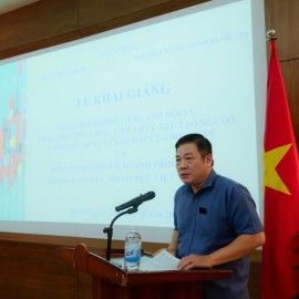 Mr. Nguyen Huu Tuan, Director General of the Department of Organization and Personnel, Ministry of Home Affairs, at the opening ceremony.