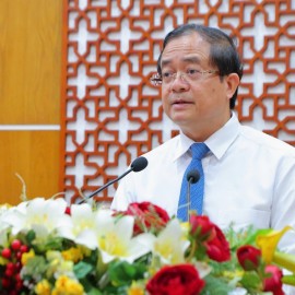 Mr. Nguyen Hong Thanh, Permanent Vice Chairman of the People’s Committee of Tay Ninh Province, delivers remarks at the closing ceremony.