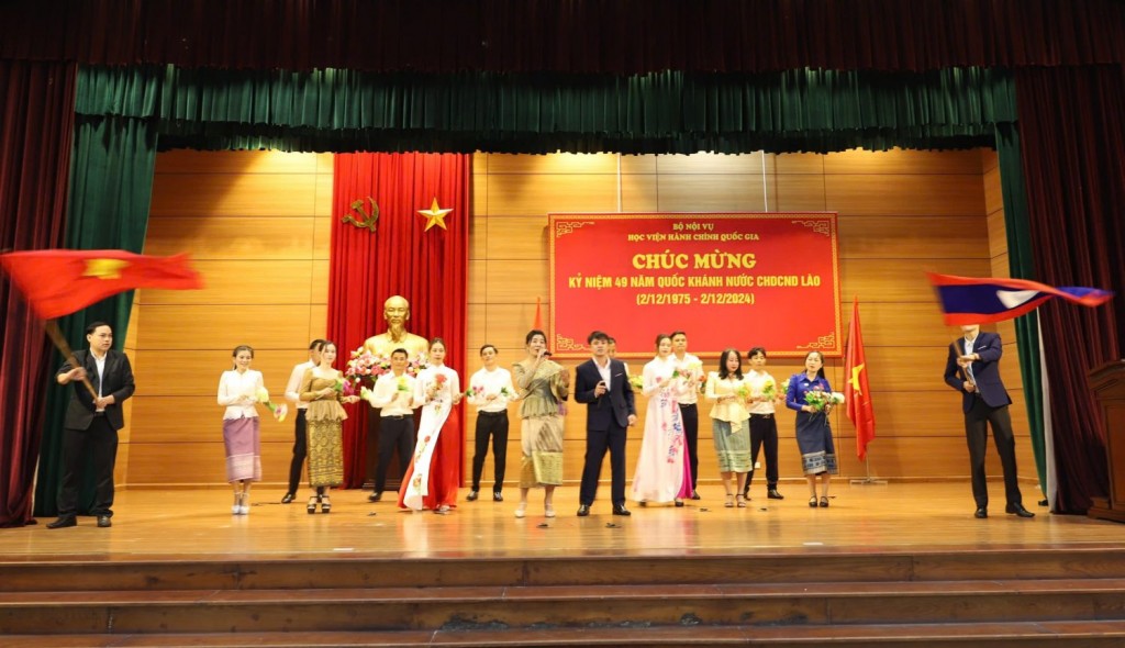 Musical performances to celebrate the National Day of the Lao People's Democratic Republic.