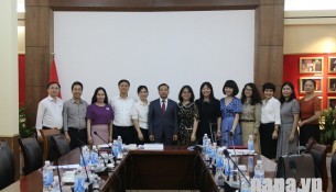 Các đại biểu tham dự Hội nghị tại điểm cầu Hà Nội.