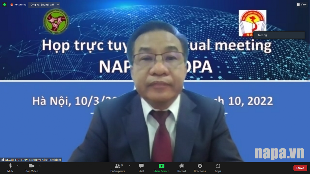 TS. Nguyễn Đăng Quế phát biểu tại buổi làm việc.