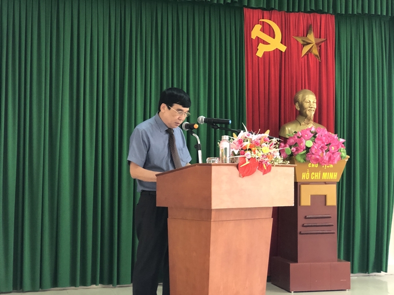TS. Ngô Văn Trân - Phó Giám đốc Thường trực Phân viện Huế phát biểu bế giảng khóa học