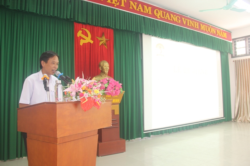 Đại diện lớp học viên Ngô Văn Dinh phát biểu