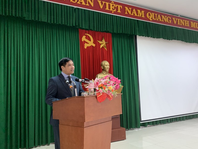 PGS.TS. Nguyễn Hoàng Hiển - Phó Giám đốc Phân viện Học viện Hành chính Quốc gia tại thành phố Huế phát biểu