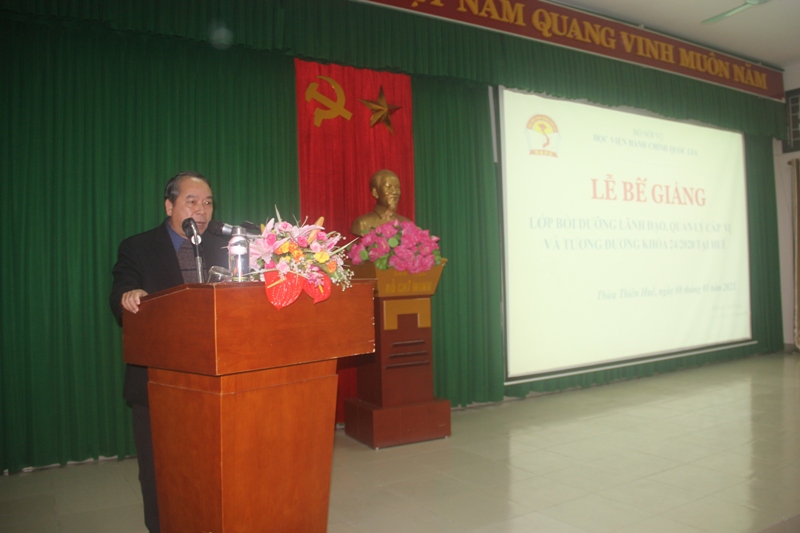 Học viên Nguyễn Văn Bường - Đại diện cho các học viên tri ân tại Lễ Bế giảng