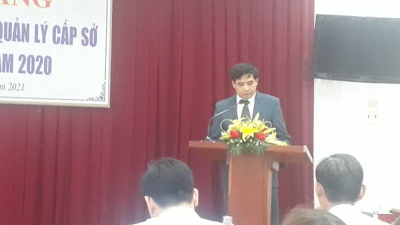 PGS.TS. Nguyễn Hoàng Hiển, Phó Giám đốc Phân viện Học viện tại TP.Huế   phát biểu Bế giảng khóa học 
