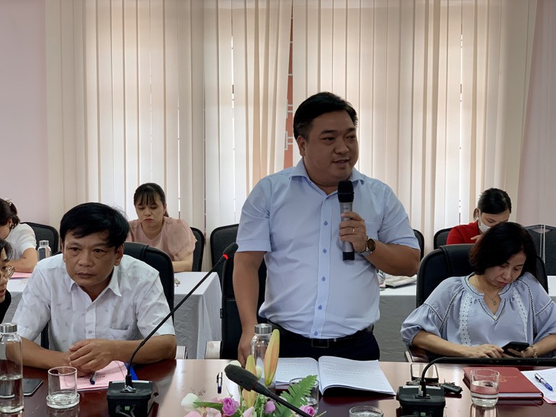 ThS. Lê Văn Lộc – Trưởng phòng Quản trị phát biểu tại Hội nghị