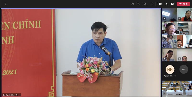 PGS.TS. Nguyễn Hoàng Hiển – Giám đốc Phân viện Học viện tại TP.Huế  phát biểu khai giảng khóa học  
