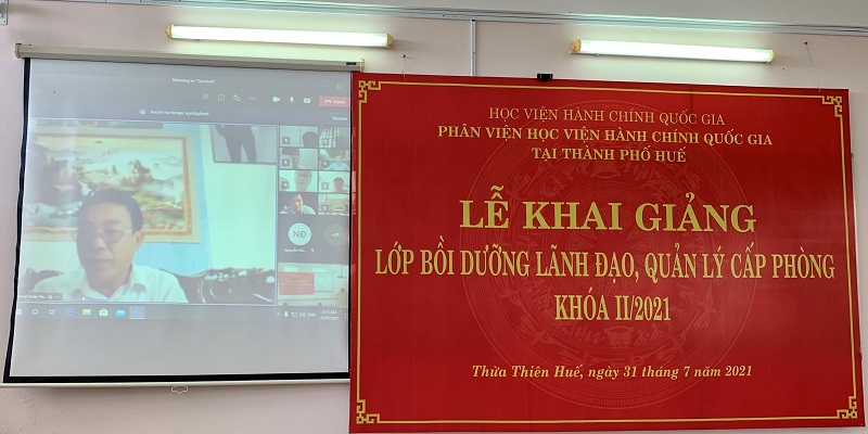 Đồng chí Phan Xuân Thi – Đại diện cho các học viên phát biểu tại Lễ Khai giảng