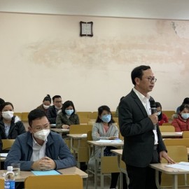 TS. Trần Hải Định – Giảng viên Phân viện Học viện tại TP. Huế phát biểu tại Hội nghị