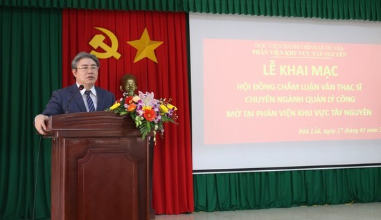 TS. Đặng Xuân Hoan – Giám đốc Học viện phát biểu tại buổi Lễ