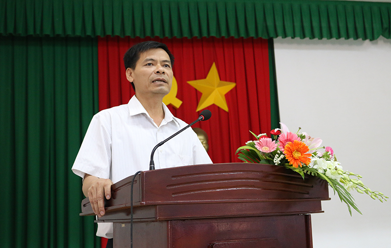 Ông Hoàng Mạnh Hùng – Phó Giám đốc Sở Nội vụ phát biểu tại buổi lễ