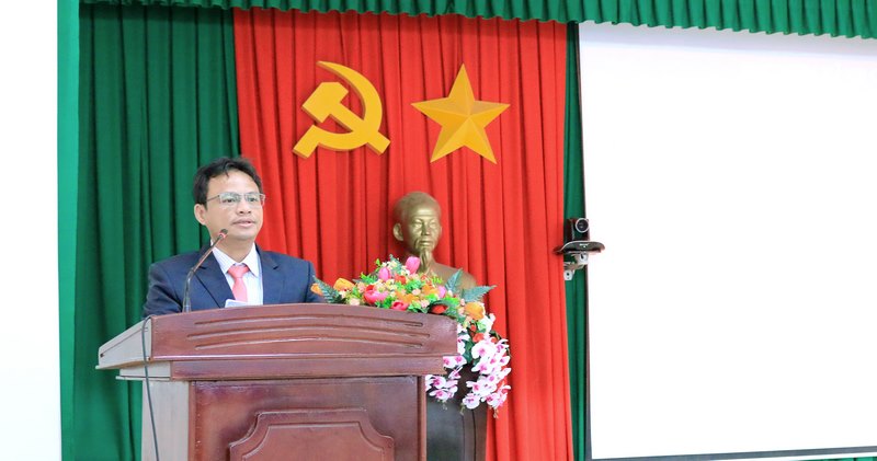 Ông Hồ Trung Kiên – Phó trưởng phòng Nội Vụ thành phốBuôn Ma Thuột phát biểu tại buổi lễ