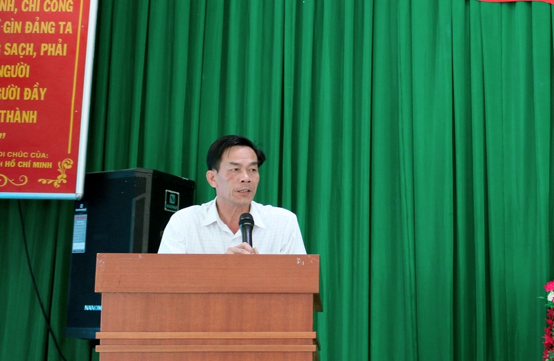Ông Cao Văn Thọ - Đại diện học viên phát biểu tại buổi lễ
