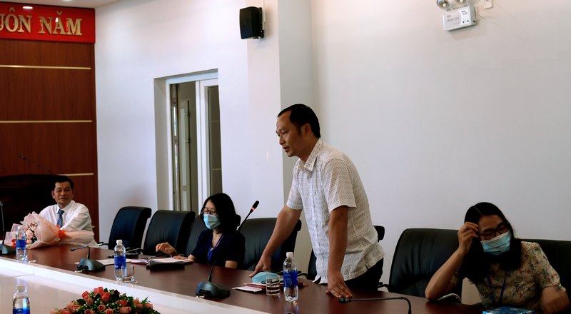 TS. Phạm Ngọc Đại - Trưởng phòng NCKH & HTQT phát biểu tại buổi Lễ