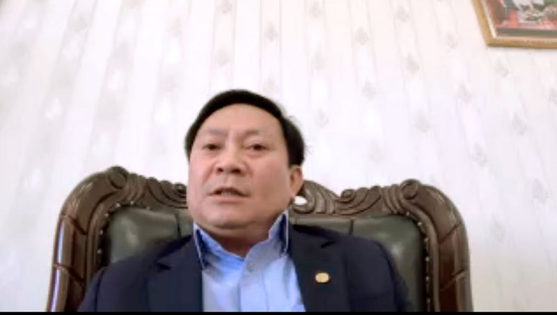 ThS. Ngô Khắc Ngọc - TUV, Hiệu trưởng trường chính trị tỉnh Gia Lai phát biểu tại buổi Lễ