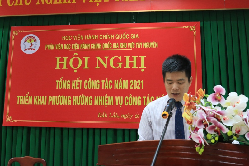 ThS. Nguyễn Phúc Hải - Phó trưởng phòng NNTH&TTTV tuyên bố lý do, giới thiệu đại biểu
