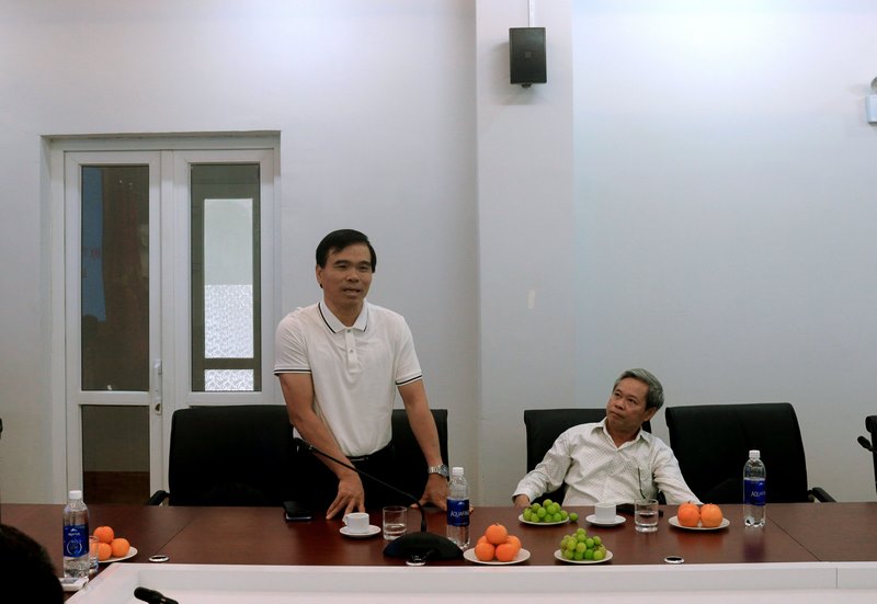 Đồng chí Lê Viết Nam - Phó Giám đốc Sở Nội vụ tỉnh Kon Tum phát biểu tại buổi làm việc.
