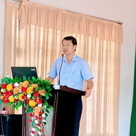 TS. Thiều Huy Thuật - Phó giám đốc phụ trách Phân viện phát biểu khai giảng lớp học