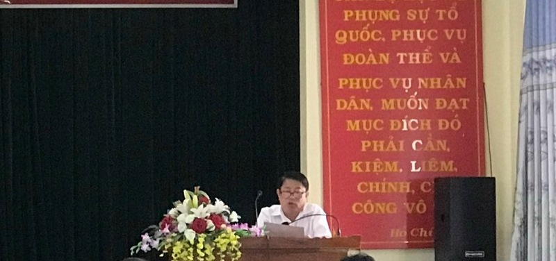 Ông Võ Sỹ Chung – Phó Giám đốc Sở Nội vụ tỉnh Kon Tum phát biểu tại buổi lễ.