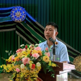 ThS. Phan Xuân Quý - Chủ tịch Công đoàn bộ phận thông qua báo cáo hoạt động của Công đoàn Bộ phận.
