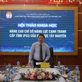 TS. Thiều Huy Thuật - Quyền Giám đốc Phân hiệu phát biểu kết luận hội thảo