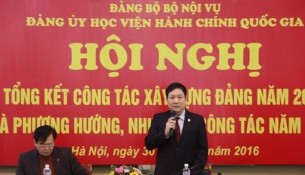 TS. Lê Như Thanh – Bí thư Đảng ủy Học viện phát biểu kết luận Hội nghị