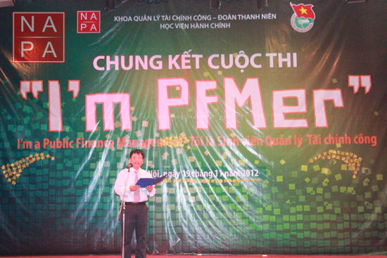 TS. Nguyễn Ngọc Thao – Trưởng khoa Quản lý Tài chính công  phát biểu khai mạc cuộc thi