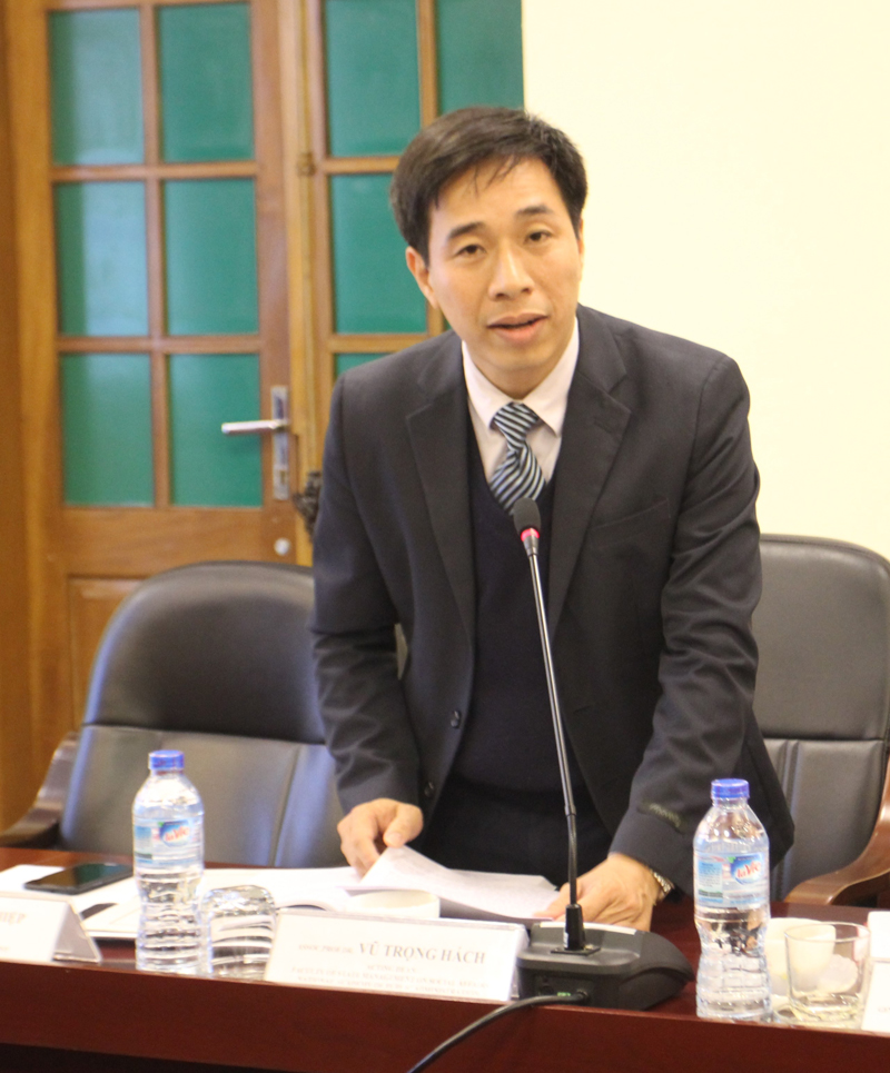ThS. Nguyễn Tiến Hiệp, Phó Trưởng Ban, Phụ trách  Ban Tổ chức Cán bộ Học viện phát biểu ý kiến