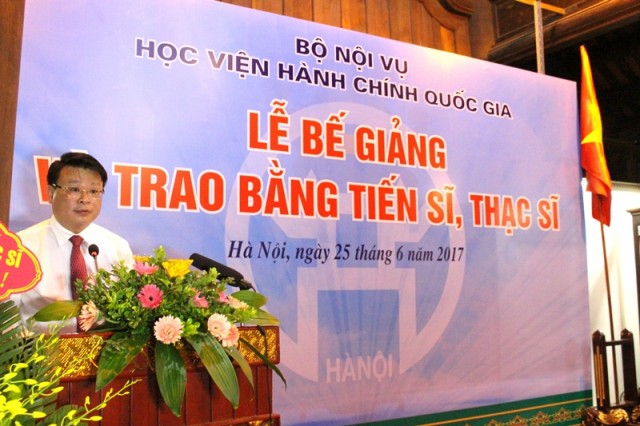 ThS. Bùi Huy Tùng – Chánh Văn phòng Học viện điều hành buổi lễ