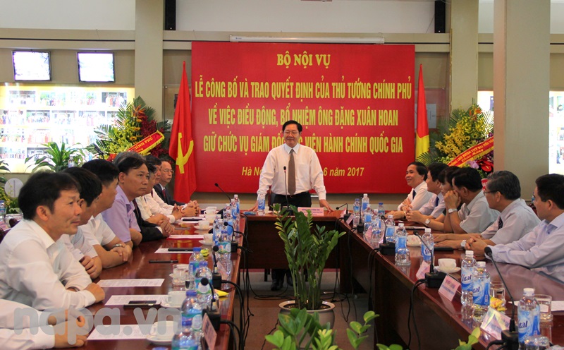 Bộ trưởng Lê Vĩnh Tân phát biểu tại buổi Lễ