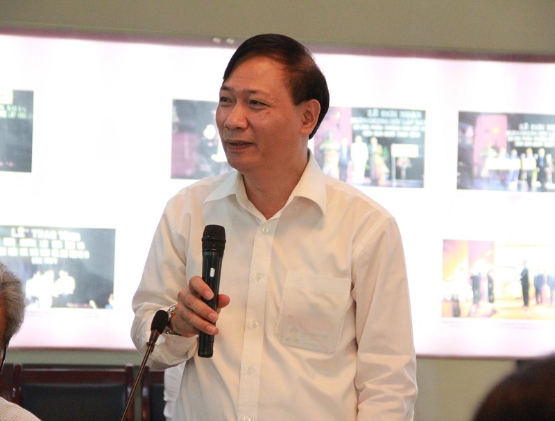 Ông Thái Quang Toản – Vụ trưởng Vụ Tổ chức – Biên chế, Bộ Nội vụ phát biểu tại Hội thảo.
