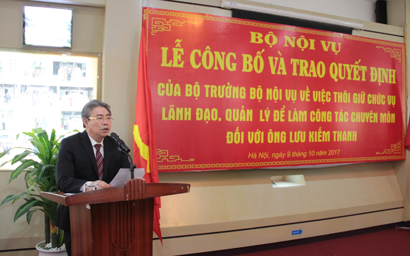 Giám đốc Học viện Đặng Xuân Hoan phát biểu tại buổi Lễ
