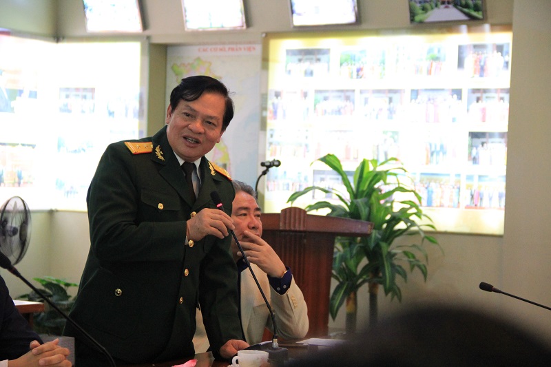 TS. Hoàng Quang Đạt – Phó Bí thư Đảng ủy Học viện chia sẻ kỷ niệm tại buổi Lễ