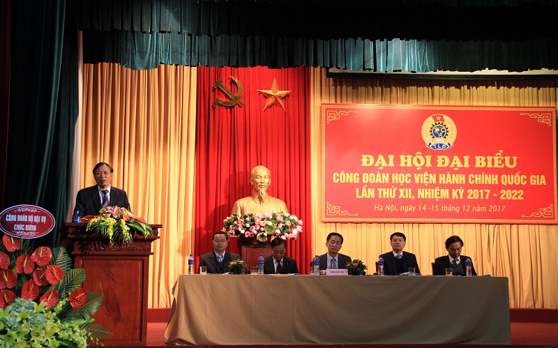 Đồng chí Thái Quang Toản – Chủ tịch Công đoàn Bộ Nội vụ phát biểu chỉ đạo Đại hội